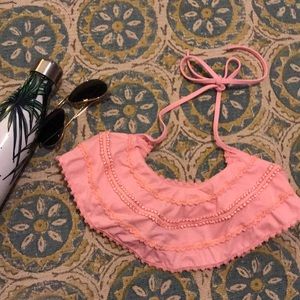 Pink Victoria’s Secret swim top size medium